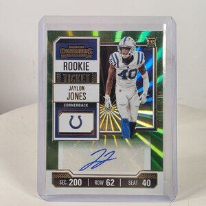 Panini Contenders Rookie Ticket Autograph Jaylon Jones 2023 Cornerback Card